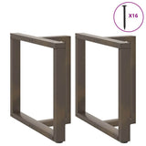Dining Table Legs T-Shaped 2 pcs Natural Steel 70x35x cm Steel 4013059