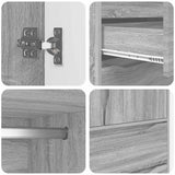 Bathroom Cabinet Grey Sonoma 79.5 x 49 x 156 cm Engineered Wood 3406251