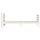 Bed Frame with Headboard without Mattress White 100x200 cm 3306642