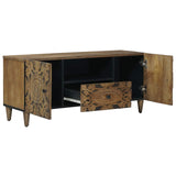 TV Cabinet with Door Brown 105 x 33.5 x 46 cm Solid Mango Wood 4018346