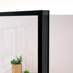 ZNTS Interior Door Black 102x201.5 cm Tempered Glass&Aluminium 153661
