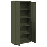 Storage Cabinet Olive Green 90 x 40 x 200 cm Steel 3406176