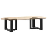 ZNTS Coffee Table Legs T-Shaped 2 pcs Black 50x25x cm Steel 4013008