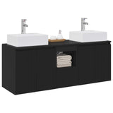 Bathroom Cabinet Set 3 pcs Black 49.5 x 41 x 62.5 cm 3405648