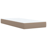 Box Spring Bed with Mattress Cappuccino 90x190 cm Faux Leather 3286103