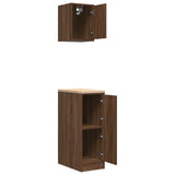 ZNTS Garage Cabinets 2 pcs Brown Oak Engineered Wood 3328293