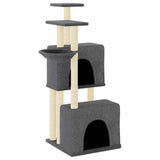 Cat Tree with Sisal Scratching Posts Dark Grey 122 cm 172054