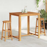Bar Chair Set of 2 Natural Wood Solid acacia wood Medium 44129