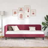 Corner Bed Frame with Headboard Wine Red 80 x 200 cm Velvet 42016590