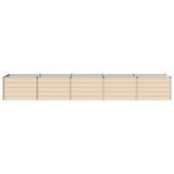 Raised Garden Bed Ivory 400 x 80 x 55 cm cold-rolled steel 8006436