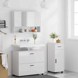 Bathroom Furniture Set with Drawer 3 pcs High Gloss White 3393037