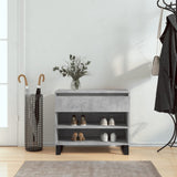 Shoe Cabinet Concrete Grey 70x36x60 cm Engineered Wood 831448