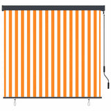 Roller Blind White and Orange 180 x 250 cm Fabric and Aluminum 362083