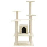 Cat Tree with Sisal Scratching Posts Cream 110 cm 171479