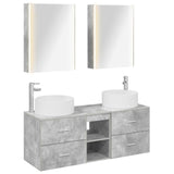Bathroom Furniture Set 5 pcs Concrete Grey 3407090