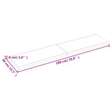 Bathroom Countertop Dark Brown 180x40x cm Treated Solid Wood 3156259