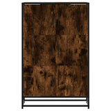 Highboard Smoked Oak 68x35x106.5 cm Engineered Wood and Metal 849071