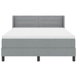 Box Spring Bed with Headboard Light Grey 200 x 140 cm Fabric 3341041
