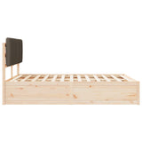 Bed Frame with Upholstered Headboard Taupe 140 x 200 cm 3398232