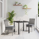 Garden Dining Set 3 pcs Grey Powder-Coated Steel 3379226