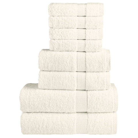 8 Piece Premium Towel Set SOLUND Cream 600 gsm 137550