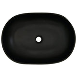 Countertop Basin Grey and Black Oval 59x40x14 cm Ceramic 155107