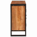 Sideboard with Doors Brown Solid Acacia Wood and Metal 4104749