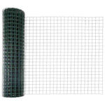 Fence with Posts Green 1 x 25 m Steel 3336007
