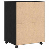 Cabinet with Shelf with Wheel Black Oak 60 x 48 x 74.5 cm 869242