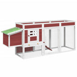Chicken Coop Mocha 204x50x84 cm Solid Wood Pine 172238