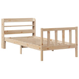 Bed Frame without Mattress 90x200 cm Solid Wood Pine 3306574
