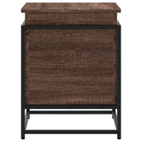Storage Box with Lid Brown Oak 60x40x51.5 cm Engineered Wood 848798