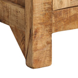 Sideboard with Shelves Solid Mango Wood 65x30x180 cm 244943