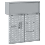 Tool Cabinet Set with Shelf 3 pcs Black Powder-Coated Steel 3321410
