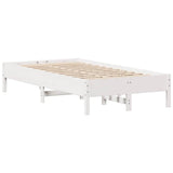 Bed Frame without Mattress White 100x200 cm Solid Wood Pine 3306895