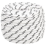 Braided Boat Rope White 12 mmx100 m Polyester 152777
