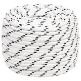 Braided Boat Rope White 14 mmx250 m Polyester 152782