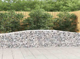 Arched Gabion Baskets 20 pcs 400x50x60/80 cm Galvanised Iron 3145940