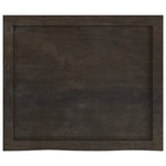 Table Top Dark Brown 60x50x cm Treated Solid Wood Oak 3156412