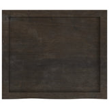 Table Top Dark Brown 60x50x cm Treated Solid Wood Oak 3156412