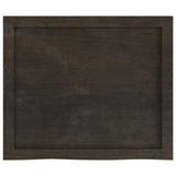 Table Top Dark Brown 60x50x cm Treated Solid Wood Oak 3156412