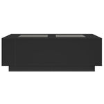 ZNTS Coffee Table with Infinity LED Black 116x69x40 cm 3284057