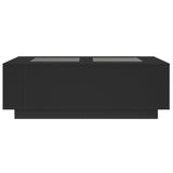 ZNTS Coffee Table with Infinity LED Black 116x69x40 cm 3284057