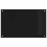 Kitchen Backsplash Black 80 x 50 cm Tempered Glass 42018036