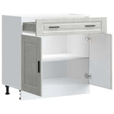 Kitchen Base Cabinet Porto Concrete Grey Engineered Wood 853981