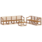 Outdoor Sofa Set 8 pcs Natural Solid Acacia Wood 3366127