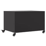 ZNTS Coffee Table Black 68x50x43.5 cm Steel 846686