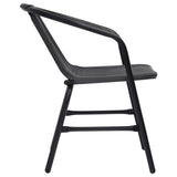 Garden Chair Set of 6 Black Plastic rattan, steel Standard 3107704