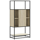 Highboard Sonoma Oak 68x35x139 cm Engineered Wood and Metal 849040