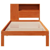 Bookcase Bed without Mattress Wax Brown 100x200cm Solid Wood Pine 3322545
